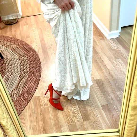 NWT,H&M Nova Stiletto Heels,Tangerine Red,Sexy Crisscross Straps, Size US 8.5 - Picture 10 of 10